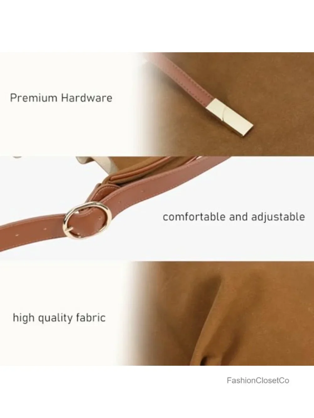 Faux Leather Hobo Shoulder Bag Tote Handbag with Zipper